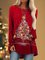 JFN Round Neck Christmas Casual Tunic Tops