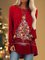 The Christmas tree Raglan Sleeve Loosen Shirts & Tops