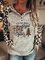 Elegant Hooded Simple Leopard Sweatshirt