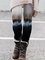 Casual Landscape Print Skinny Leggings
