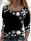 Snow Loosen Casual Cotton Blends T-shirt