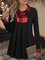 Buttoned Cowl Neck Color Block Grid Shirts & Tops