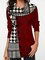 Color Block Buttoned Regular Fit Shirts & Tops