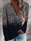 Loosen Crew Neck Long Sleeve Tops