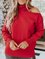 High Neck Casual Plain Sweater