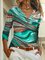 JFN V Neck Marbling Vacation T-Shirt/Tee