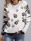 Casual Vacation Tie-Dye Paw Prints Round Neck Sweatshirt