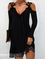 Solid Cotton Blends Plain Casual Dresses