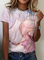 JFN Crew Neck Marbling Loosen Daily T-Shirt/Tee