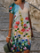 Vacation Floral Cotton Blends Dresses