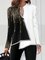 JFN Crew Neck Colorblock Sequins Party Shirt