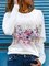 JFN Round Neck Floral Long Sleeves Casual Sweatshirt