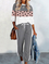 Heart Print Color Block Casual Plus Size Sweatshirts & Two-Piece Outfits Set