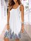 Loosen Floral Vacation Crew Neck Dresses