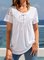 Lace-Up Crew Neck Regular Fit Shirts & Tops