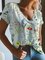 JFN V Neck Floral Vacation T-Shirt/Tee