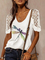 JFN Round Neck Dragonfly Illusion Sleeves Vacation T-Shirt/Tee