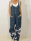 Colorful Butterflies Print Straps Casual Jumpsuit For Women Vintage Jumpsuit & Romper