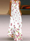 Floral V Neck Cotton Blends Vacation Dresses