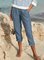 JFN Pocketed Solid Basic Capris Pants