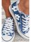 JFN Women's Lily Graphic Print Denim Lace-Up Sneakers