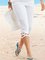 JFN Solid Cut-Out Casual Capris Pants
