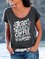 Round Neck Loosen Casual Letter Shirts & Tops