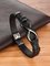 JFN Men's Stainless Steel Leather Bracelet