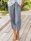JFN Solid Casual Capris Pants