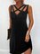 JFN V Neck Sleeveless Solid Casual Midi Dresses