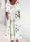 JFN Round Neck floral Vacation Midi Dresses