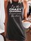 JFN Round Neck Letter Casual Midi Dresses