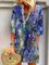 Floral Regular Fit V Neck Short Sleeve Woven Dress