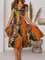 JFN V Neck Floral Vacation Midi Dresses