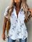 JFN Collar Floral Casual Blouse