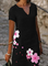 JFN V Neck Floral Casual Midi Dresses