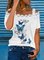 JFN Cold Shoulders Lace Casual Blouse