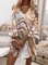 JFN V Neck Abstract Casual Mini Dresses