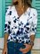 JFN V Neck Floral Causal T-Shirt/Tee