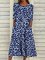 JFN Round Neck Floral Casual Midi Dresses