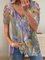 Loosen V Neck Short Sleeve Tops