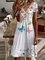 JFN Scallop Neck floral Vacation Midi Dresses