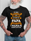 Father's Day "PAPA" Letter Print Men's Casual Short Sleeve Family Macthing Outfit T-Shirt