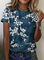 JFN Crew Neck Floral Vacation T-Shirt/Tee