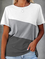 JFN Casual Color Block Regular Fit Short Sleeve T-Shirt/Tee