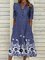 Floral V Neck Vacation Dresses