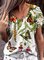 Cotton Blends Floral Regular Fit Short Sleeve T-Shirt
