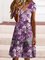 JFN Scallop Neck ombre Vacation Midi Dresses