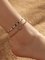 JFN 2Pcs Beach Resort Style Colorful Beaded Turquoise Multilayer Anklet Sets