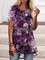 JFN Round Neck Gradient Casual Tunic Tops